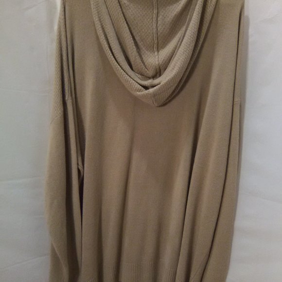 Jaclyn Smith Long Sleeve Hoodie Zip Up Sweater Color Tan Size XXL ( NWT ) - Picture 3 of 6